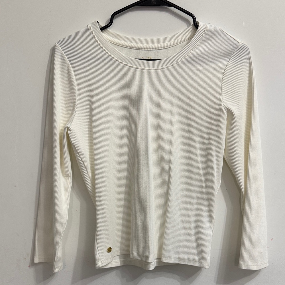 Lilly Pulitzer Cream Ribbed Top